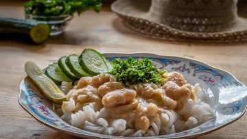 Krémové bílé fazole na citronu