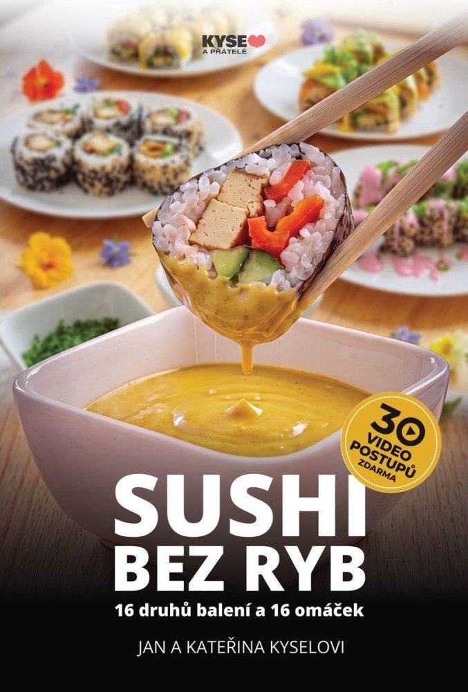 Kniha SUSHI bez ryb s kroužkovou vazbou